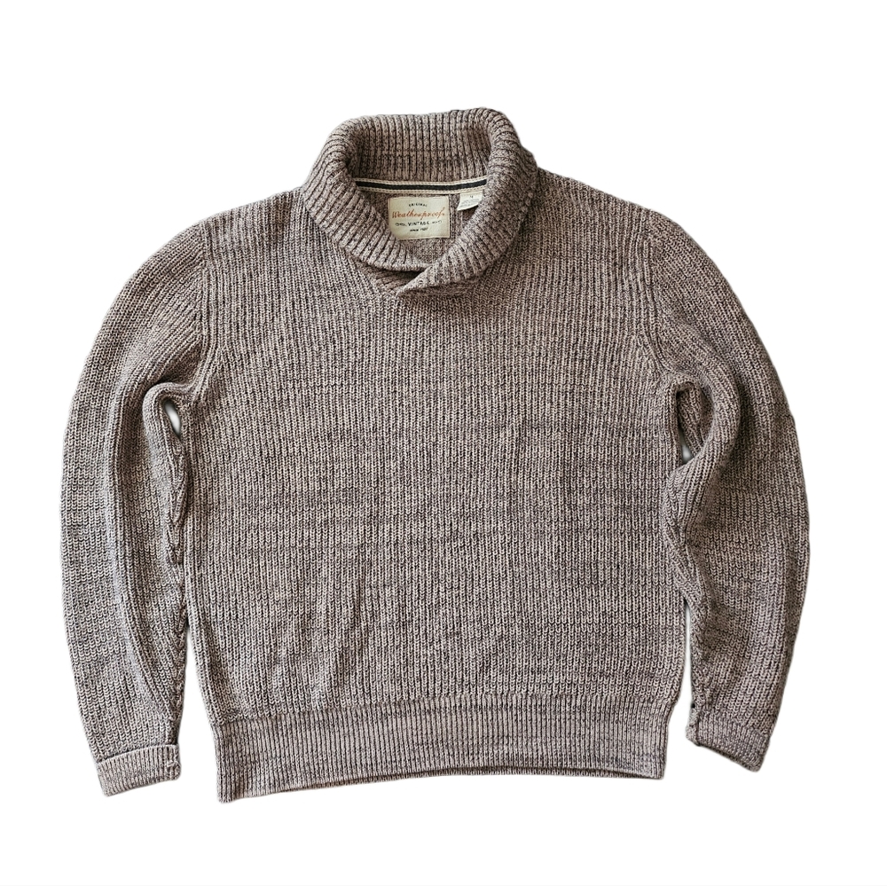 Original Weatherproof Vintage 100% Cotton Pull Over Sweater Turtle Neck Detail